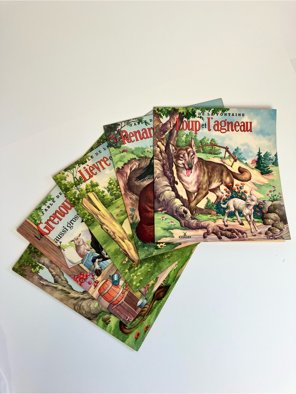 Livres Vintage 60s Fable de la Fontaine Mulder Albums du Gai Moulin Hollande